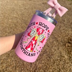 20oz faith hope love Pink stainless steel Tumbler